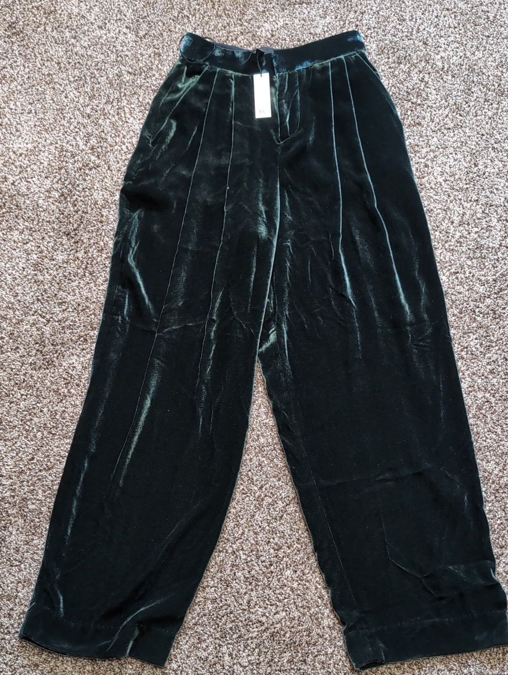 Banana Republic Veluro Relaxed Velvet, Silk Blend Pants Size 00 Petite NEW